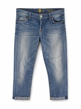 7 For All Mankind The Skinny Crop & Roll Stretch Jeans 26